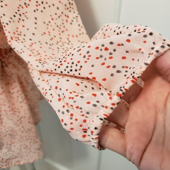 Liz Claiborne Peach Colored Speckled Blouse Size Large, classic - Picture 3 of 8
